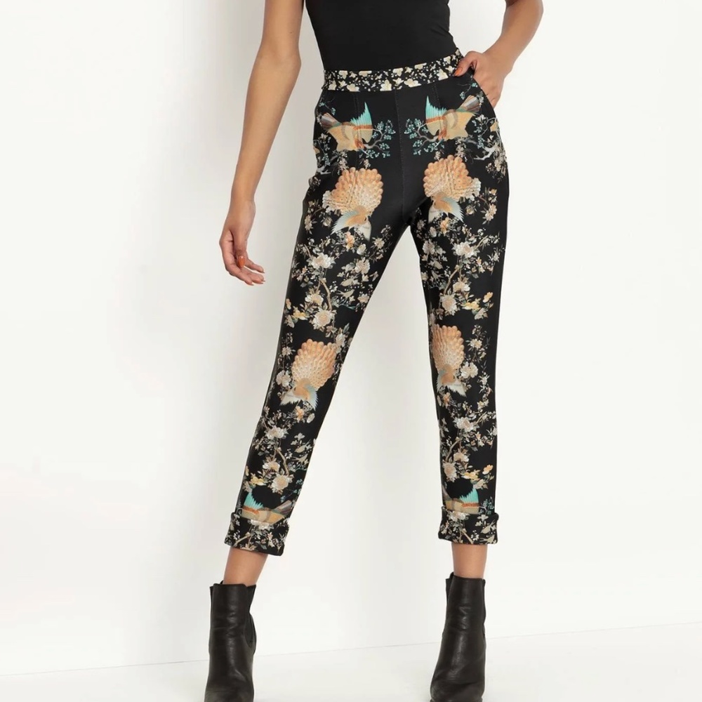 Blackmilk Coromandel screen cuffed pants